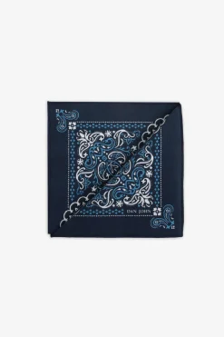 Avion blue cashmere design pocket square