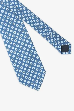Avion blue circles print tie