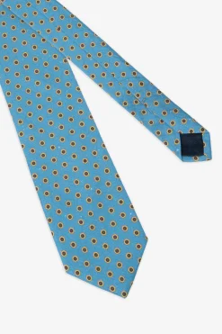 Avion blue floral design tie