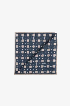 Avion blue floral pocket square