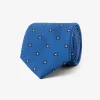 Avion blue micro floral pattern tie