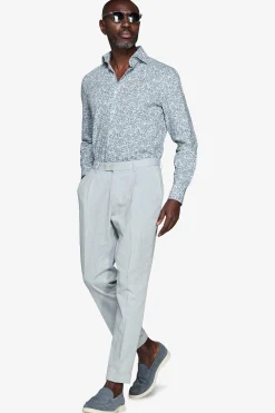 Avion floral print linen blend shirt