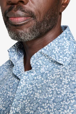 Avion floral print linen blend shirt