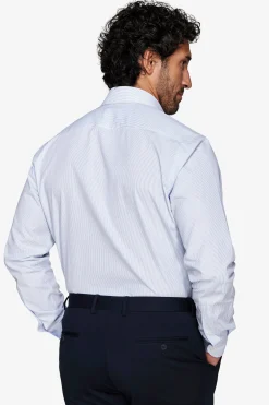 Azure micro stripes shirt