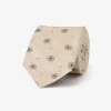 Beige macro circles tie