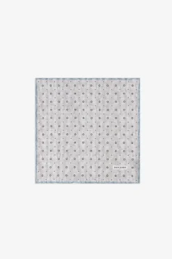 Beige micro circles pocket square