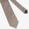 Beige micro pattern tie