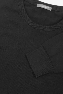 Black crewneck sweater