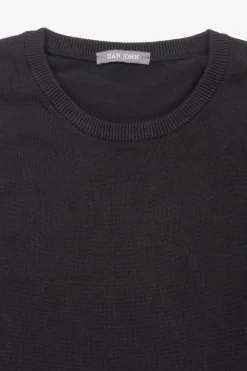 Black crewneck sweater