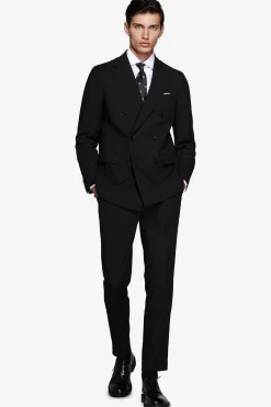 Black double-breasted blazer