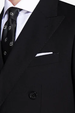 Black double-breasted blazer