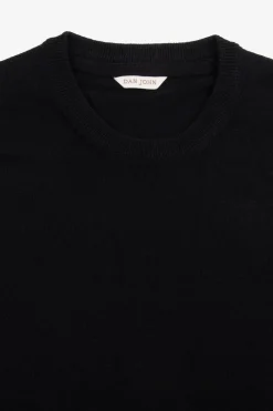 Black melange knit t-shirt