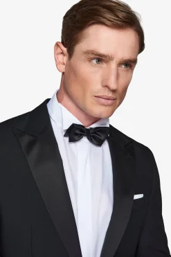 Black peak lapel tuxedo