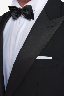 Black peak lapel tuxedo