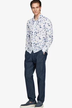 Blue all over print shirt