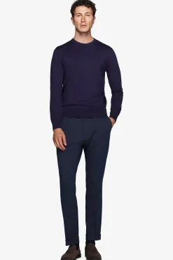 Blue basic crewneck jumper