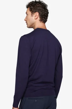 Blue basic crewneck jumper