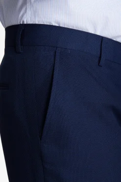 Blue birdseye suit trousers