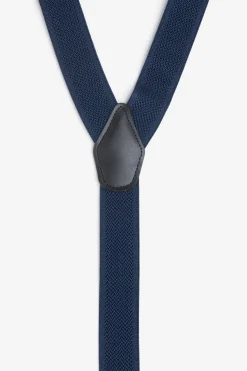Blue Chevron suspenders