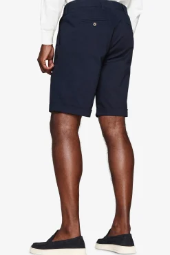 Blue cotton basic chino bermuda shorts