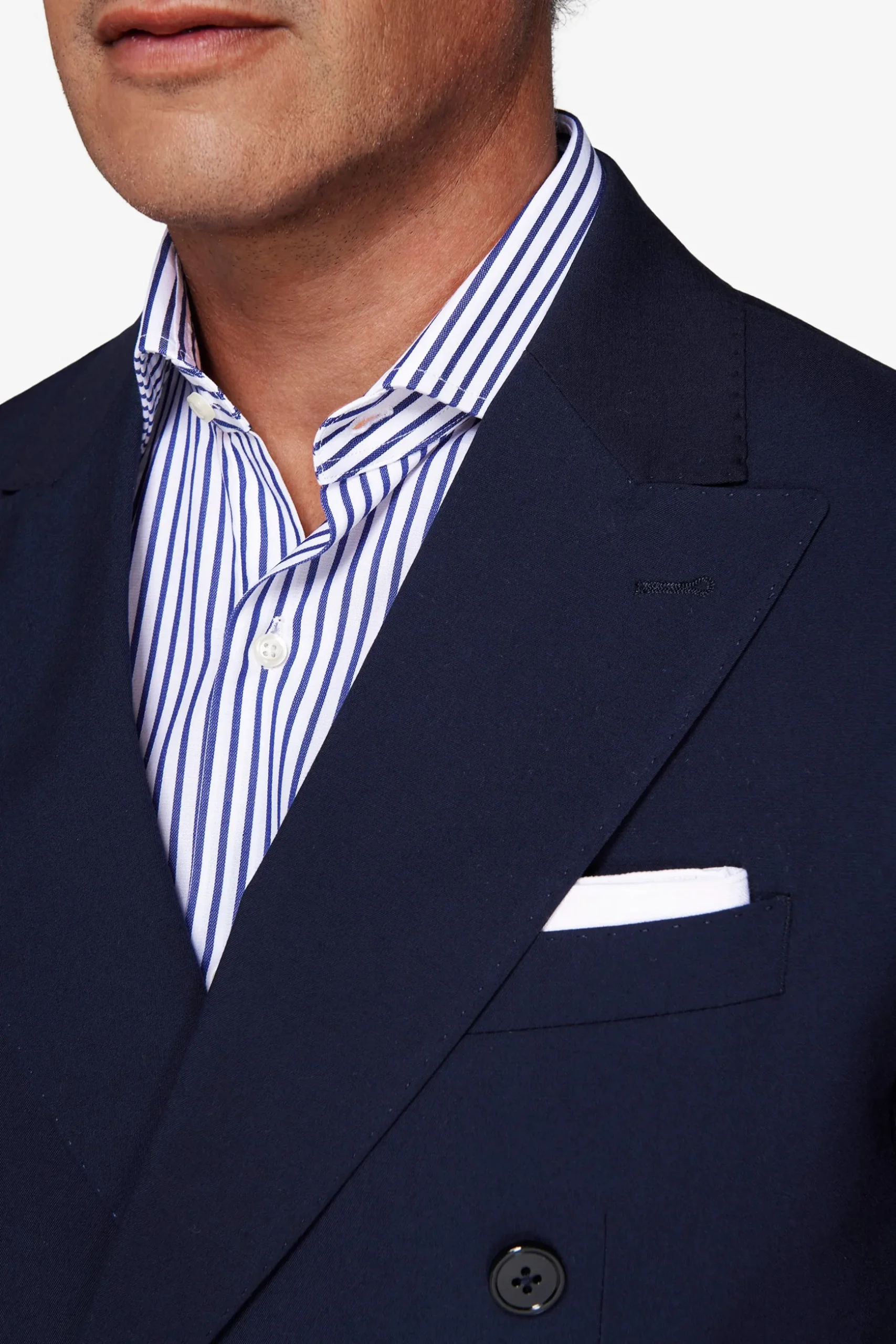 Blue double-breasted blazer