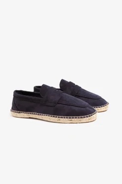 Blue ecosuede loafers