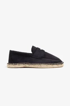 Blue ecosuede loafers