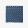 Blue geometric pattern pocket square