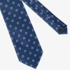 Blue geometric pattern tie