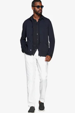 Blue jersey overshirt