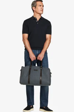 Blue knit polo shirt