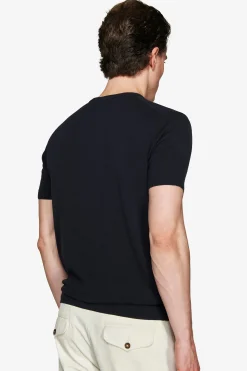 Blue knit t-shirt