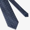 Blue micro pattern jacquard tie