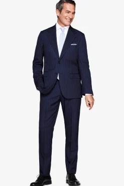 Blue pinstripe blazer
