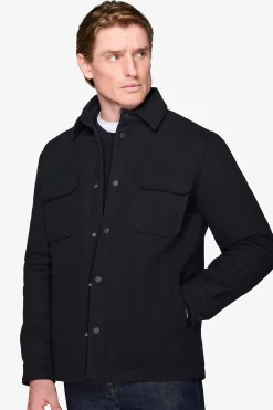 Blue quilted overshirt