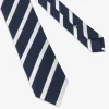 Blue regimental jacquard tie