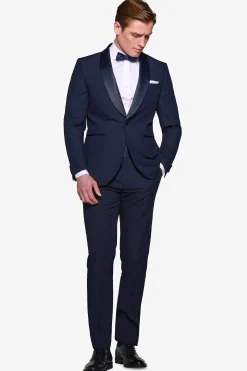 Blue shawl lapel tuxedo