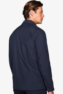 Blue short trench coat