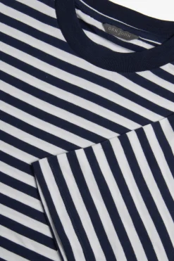 Blue striped t-shirt