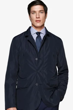 Blue technical field jacket