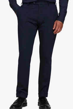 Blue technical jersey slim trousers