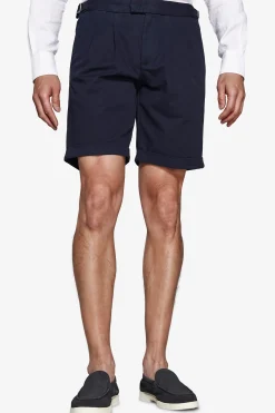 Blue textured Bermuda shorts