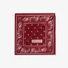 Brick red cashmere pattern pocket square
