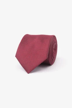 Burgundy pinpoint tie