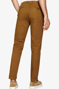 Caramel stretch cavalry chino trousers