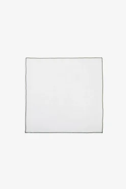 Cream contrasting profiles pocket square
