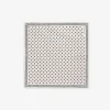 Cream floral geometric pattern pocket square