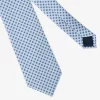 Cream micro-floral pattern tie