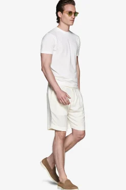 Cream textured t-shirt