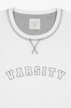 Cream t-shirt with logo
